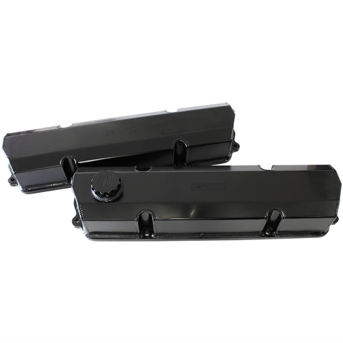 Aeroflow Af77-5004BLK Black Billet Rocker Covers for Early Holden V8 253 308