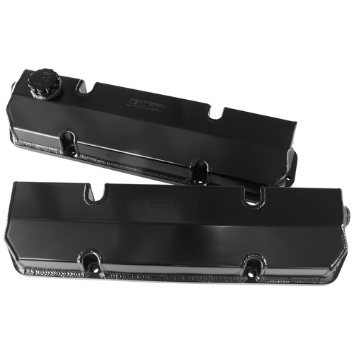 AEROFLOW AF77-5005BLK FABRICATED ALLOY ROCKER COVERS BLACK HOLDEN VN - VT EFI V8