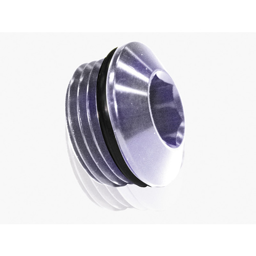 Aeroflow AF813-06S Slimline ORB Port Plug -6AN Silver Finish