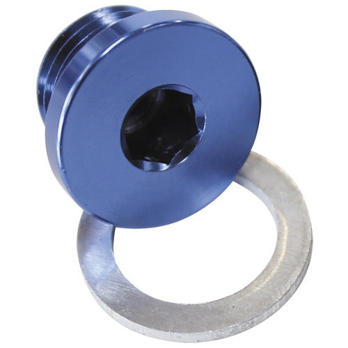 AEROFLOW AF814-M14 METRIC PORT PLUG M14 x 1.5 BLUE FINISH