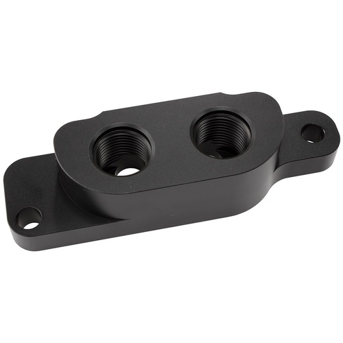 Aeroflow AF82-2013 Oil Block Adapter with 2 x Female -10ORB Ports for GM LS V8