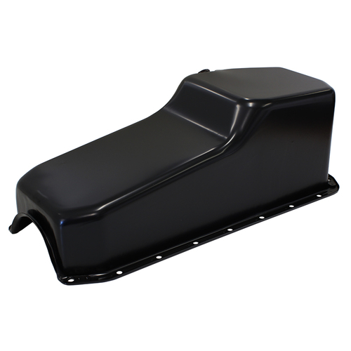 AEROFLOW AF82-9005BLK OIL PAN BLACK FOR SMALL BLOCK CHEV V8 LH DIPSTICK