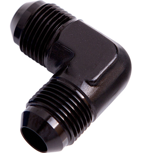 AEROFLOW AF821-08BLK 90° MALE FLARE UNION -8AN BLACK FINISH