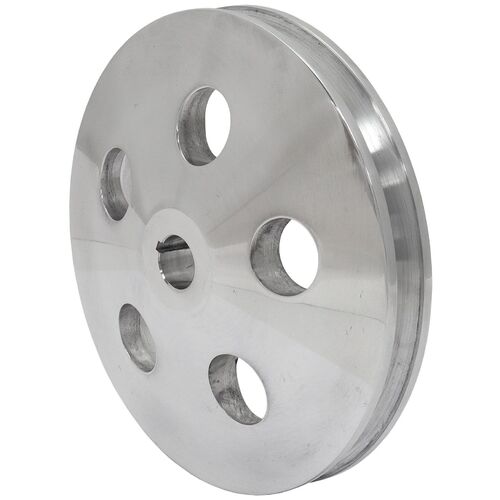 Aeroflow AF83-1003 Power Steering Pump Pulley with Single Groove - Chrome Finish