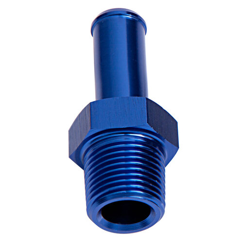 Aeroflow AF841-06-06 Blue Male NPT to Barb Straight Adapter 3/8" to 3/8"