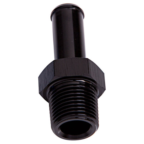 Aeroflow AF841-06-06BLK Black Male NPT to Barb Straight Adapter 3/8" to 3/8"