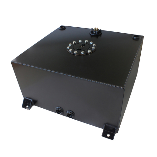 Aeroflow Aluminium 57L Fuel Cell w/ Flat Bottom & Fuel Sender Black