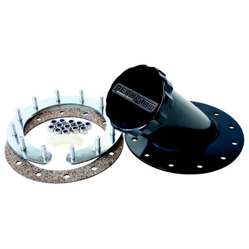 Aeroflow AF85-3000BLK Black Remote Fuel Cell Filler 45° 2-1/2" Neck