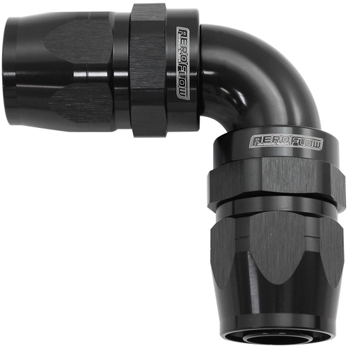 Aeroflow AF853-10-10BLK 853 Series Cutter FullFlow 90° Dual Hose Ends -10AN Black