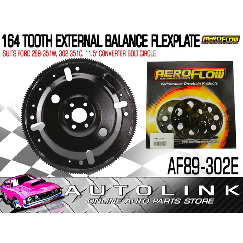 AEROFLOW 164 TOOTH EXTERNAL BALANCE FLEXPLATE FOR FORD 289 302 351 WINDSOR V8