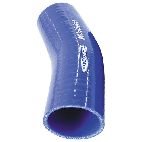 AEROFLOW 23° SILICONE HOSE ELBOW 2-1/2" 63mm ID 125mm LEG - GLOSS BLUE