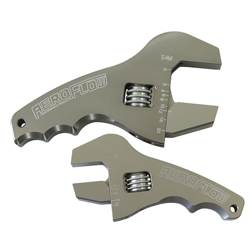 AEROFLOW AF98-2039S SILVER SMALL & LARGE ADJUSTABLE GRIP AN SPANNER KIT