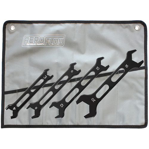Aeroflow AF98-2244 Aluminium AN Double Ended Pro Wrench Set -3AN to -20AN