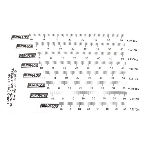 Aeroflow AF99-2010 Timing Tapes Includes 8 Different Sizes to for Most Balancers