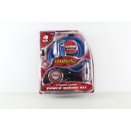 DNA AK40 4 Gauge 1200W Amplifier Power Wiring Kit - Includes Fuse & Holder