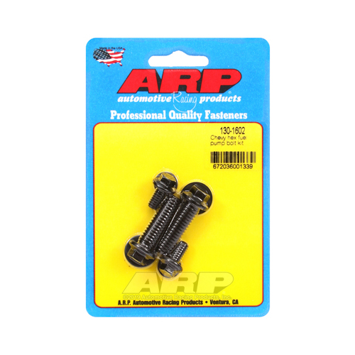 Arp AR130-1602 Fuel Pump Bolt Kit Hex Head Black Oxide For SB / BB Chev