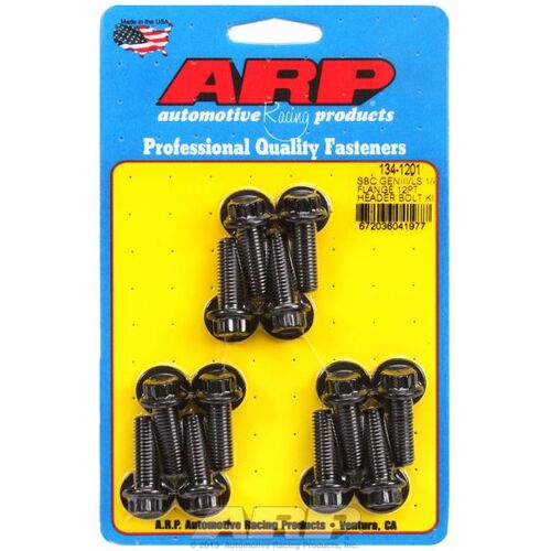 ARP AR134-1201 Exhaust Header Bolt Kit 12 Point Black Oxide M8 for GM LS Series