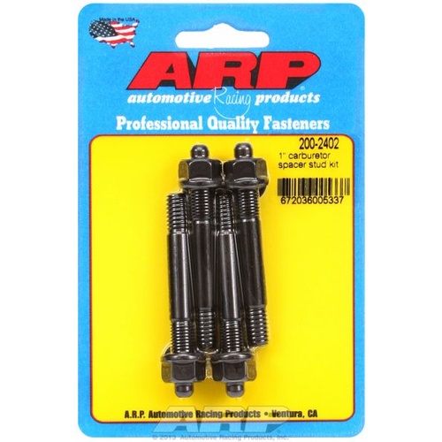 ARP AR200-2402 CARBURETTOR STUD KIT 5/16" HEX NUT FOR 1" SPACER SET OF 4