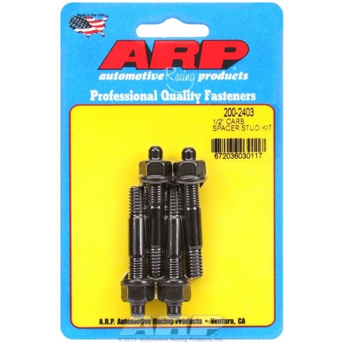 ARP AR200-2403 Black Oxide Carby Carburettor Stud & Nut Kit 5/16" x 2.225" x4