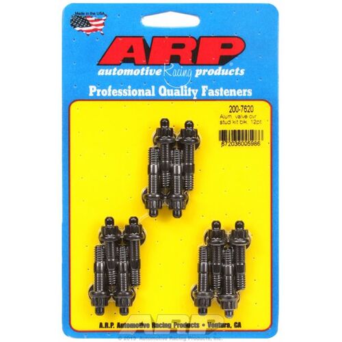 ARP AR200-7620 Valve Rocker Cover Stud Kit 12 Point Nut Black Oxide 1/4"Thread