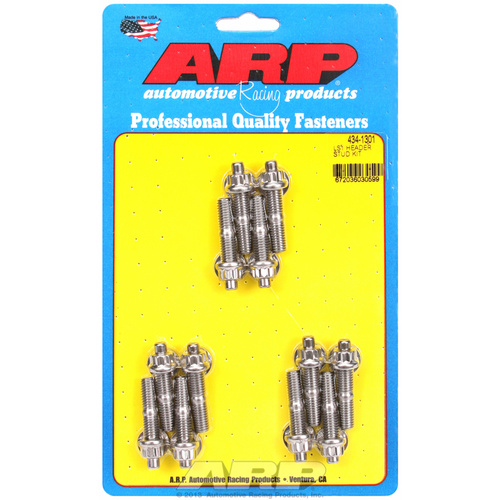 ARP AR434-1301 EXHAUST HEADER STUD KIT M8 x 1.75" FOR CHEV LS V8 12 PACK