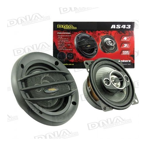 DNA AS43 4 INCH 3 WAY SPEAKERS 120 WATTS 40 WATTS RMS - PAIR
