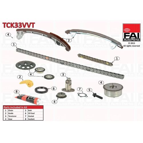 AUSTRAL ATTK18GVVT TIMING CHAIN KIT + GEARS + VVT FOR TOYOTA 1AZ-FE & 2AZ-FE