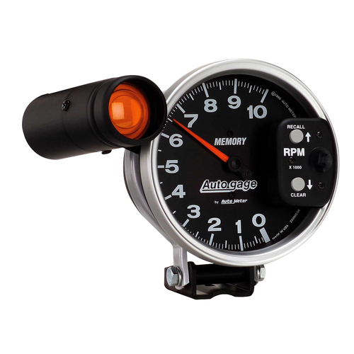 AUTOMETER AUTO GAGE SHIFT-LITE TACHOMETER WITH MEMORY 5" PEDESTAL MNT AU233906