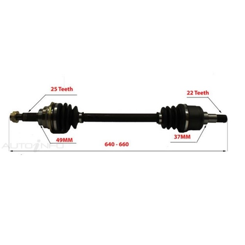 DRIVESHAFT ASSEMBLY LEFT AUTO B241 FOR HOLDEN CRUZE YG 1.5L M15A 2002 - 2006