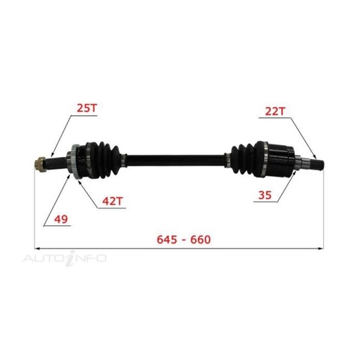 DRIVESHAFT ASSEMBLY LEFT MANUAL B243 FOR HOLDEN CRUZE YG 1.5L M15A 2002 - 2006