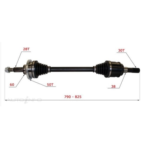 Drive Shaft Assembly Left B328 for Ford BA BF 6cyl Turbo & V8 Models Sedan