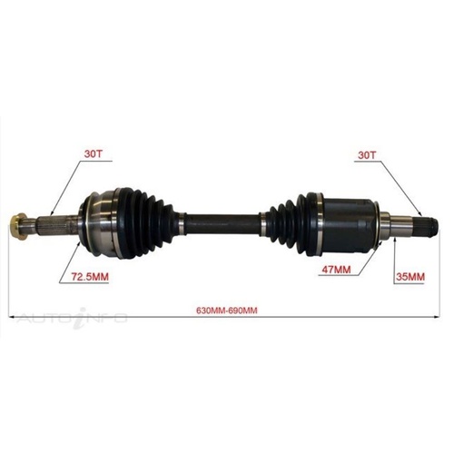 Front Drive Shaft B983 for Toyota Hilux 4WD Models 2005-2015 Check App Below