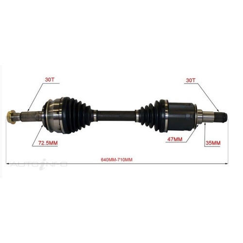 Front Drive Shaft B983L for Raised Toyota Hilux 4WD Models 2005-2015 Check App