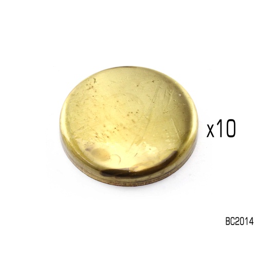 Premiere BC2014 Brass Welch Plugs Cup Type 2-1/4" Pack Of 10