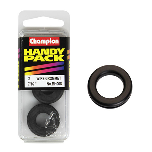Champion Fasteners BH008 Rubber Wiring Grommets 7/16 in. x 3/4 in. x 1 in. Pack of 2