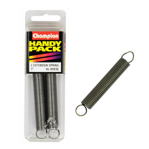 Champion Fasteners BH036 Extension Spring 3 in. x 7/16 in. x 18g Pack of 2