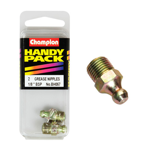 Champion Fasteners BH057 Straight Grease Nipples 1/8 in. BSP Pack of 2