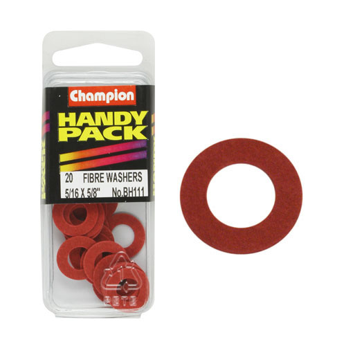 CHAMPION FASTENERS BH111 FIBRE WASHERS 5/16" x 5/8" - 1/32" THICK PACK OF 20