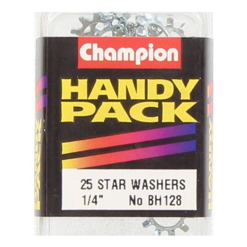 Champion Fasteners BH128 External Star Washers 1/4″ Pack of 25