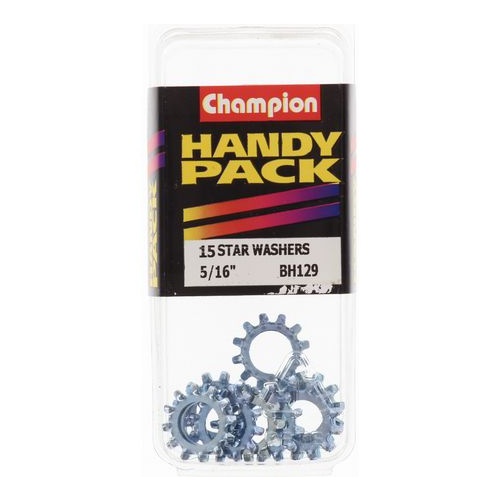 CHAMPION FASTENERS BH129 EXTERNAL STAR WASHERS 5/16" PACK OF 15