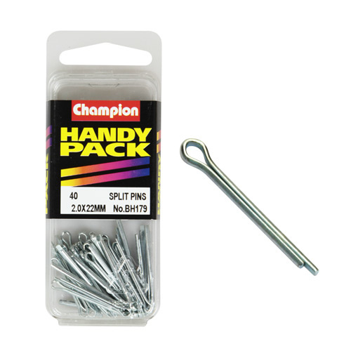 CHAMPION FASTENERS BH179 SPLIT PINS 2mm x 22mm PACK OF 40