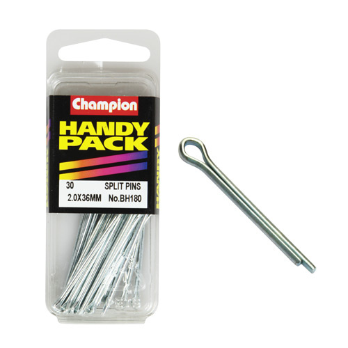 CHAMPION FASTENERS BH180 SPLIT PINS 2mm x 36mm PACK OF 30