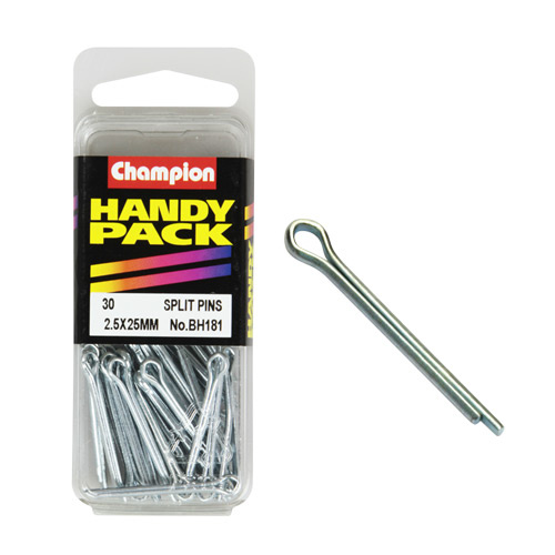 CHAMPION FASTENERS BH181 SPLIT PINS 2.5mm x 25mm PACK OF 30