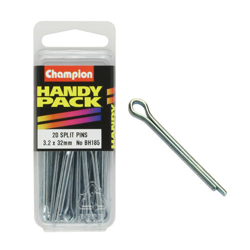 CHAMPION FASTENERS BH185 SPLIT PINS 3.2mm x 32mm PACK OF 20