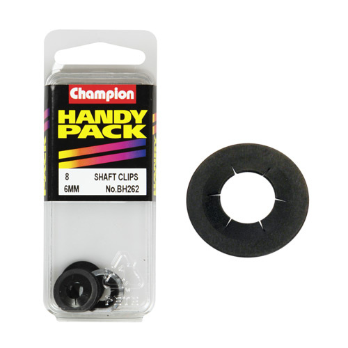 Champion Fasteners BH262 External Shaft Locking Ring Clips 6mm Pack of 8