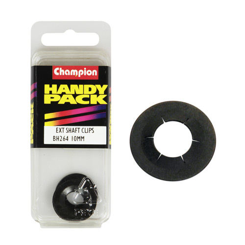 CHAMPION FASTENERS BH264 EXTERNAL SHAFT LOCKING RING CLIPS 10mm PACK OF 2