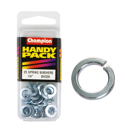 CHAMPION FASTENERS BH328 SPRING WASHERS 1/4" PACK OF 25