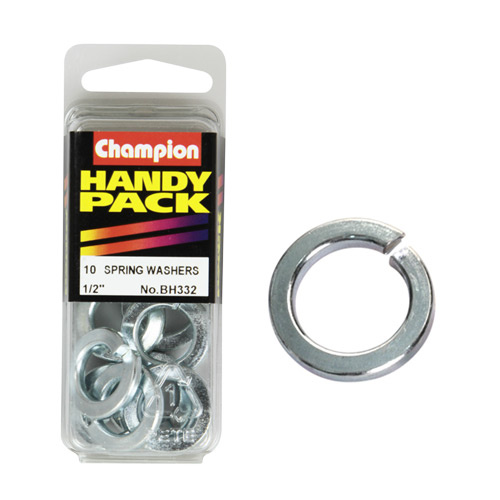 CHAMPION FASTENERS BH332 SPRING WASHERS 1/2" PACK OF 10