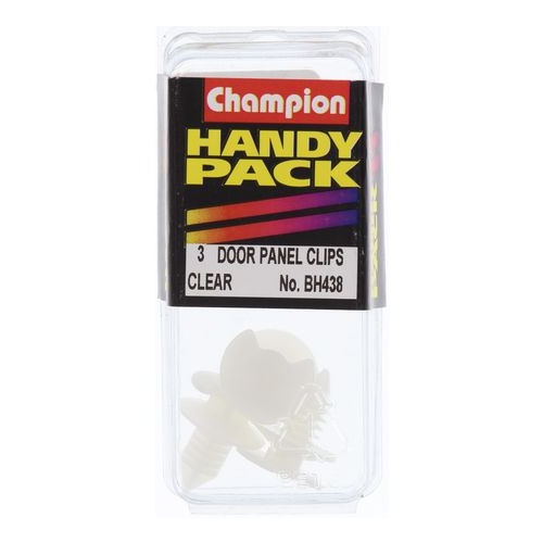 CHAMPION FASTENERS BH438 WHITE PLASTIC UNIVERSAL DOOR TRIM CLIPS PACK OF 3