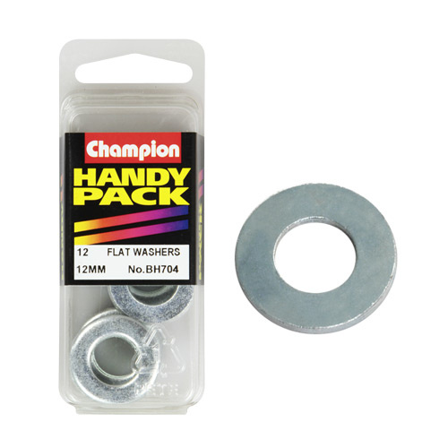 CHAMPION FASTENERS BH704 STEEL FLAT METRIC WASHERS 12mm PACK OF 12